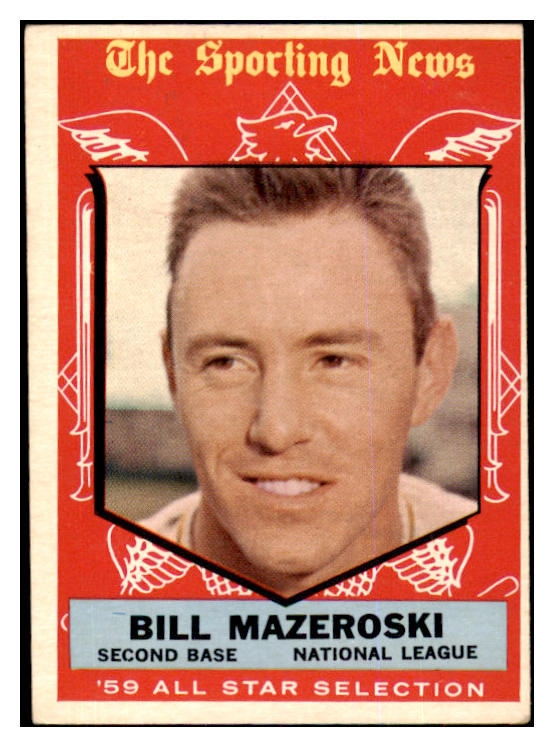 1959 Topps Baseball #555 Bill Mazeroski A.S. Pirates VG-EX 422426