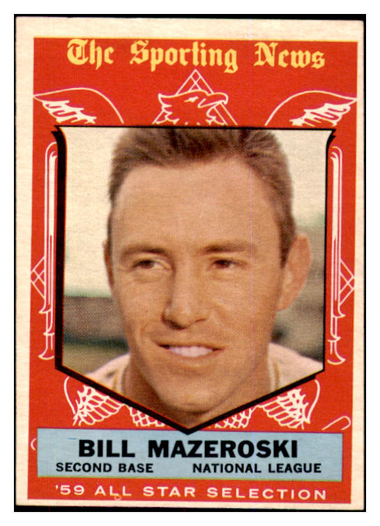 1959 Topps Baseball #555 Bill Mazeroski A.S. Pirates VG-EX 422427