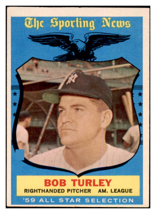 1959 Topps Baseball #570 Bob Turley A.S. Yankees EX 422443