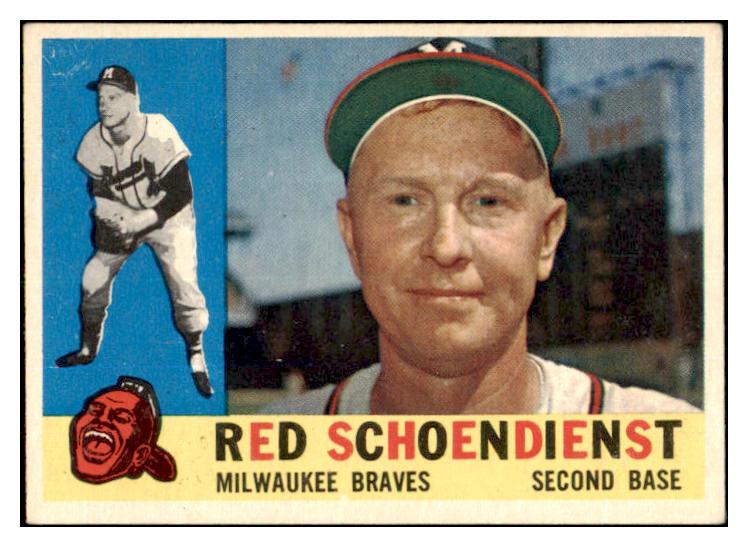 1960 Topps Baseball #335 Red Schoendienst Braves EX 422506