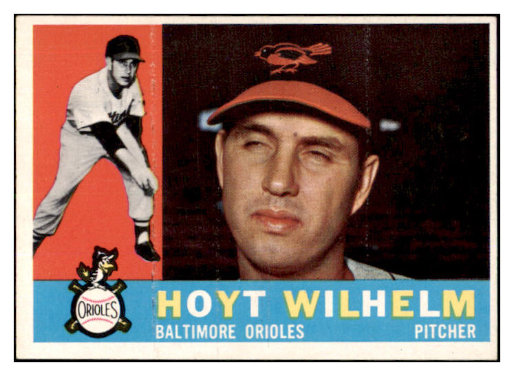 1960 Topps Baseball #395 Hoyt Wilhelm Orioles EX 422512