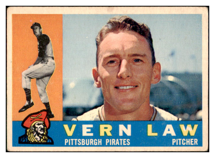 1960 Topps Baseball #453 Vern Law Pirates VG 422524