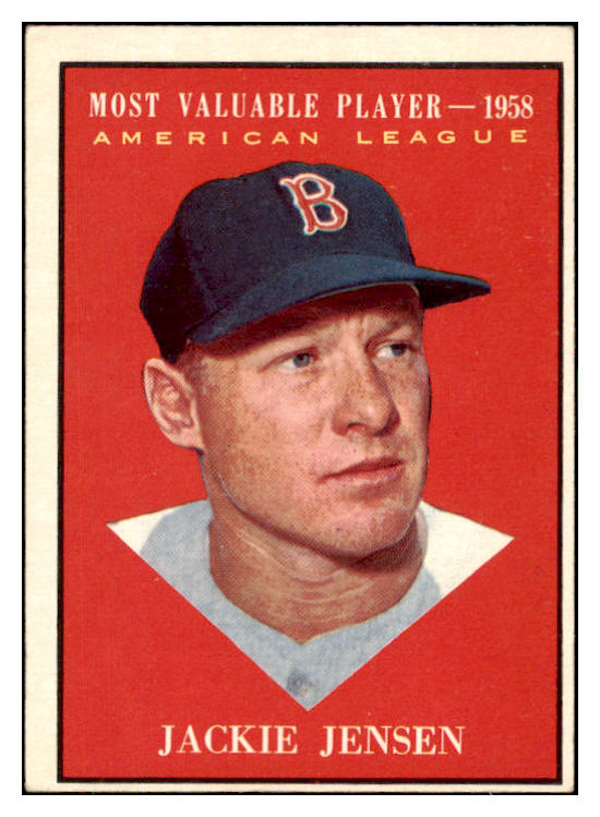 1961 Topps Baseball #476 Jackie Jensen MVP Red Sox EX 422598