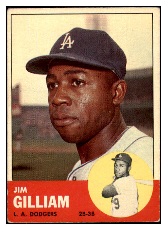 1963 Topps Baseball #080 Jim Gilliam Dodgers VG-EX 422703