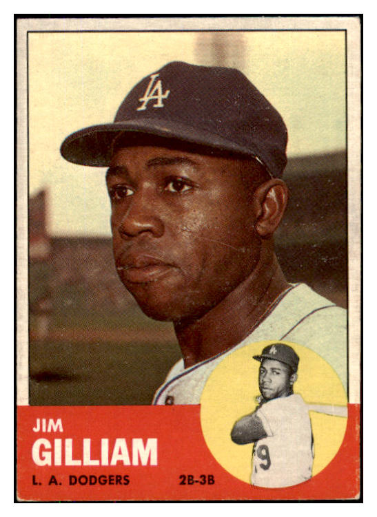 1963 Topps Baseball #080 Jim Gilliam Dodgers VG-EX 422704