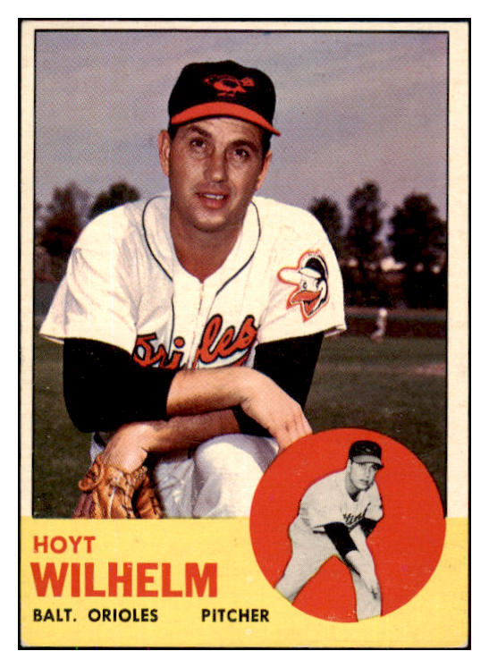 1963 Topps Baseball #108 Hoyt Wilhelm Orioles EX 422706
