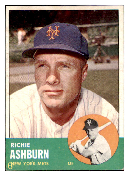 1963 Topps Baseball #135 Richie Ashburn Mets EX-MT 422708