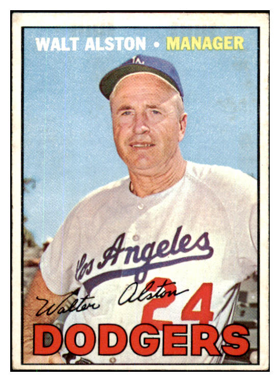 1967 Topps Baseball #294 Walt Alston Dodgers EX 422879
