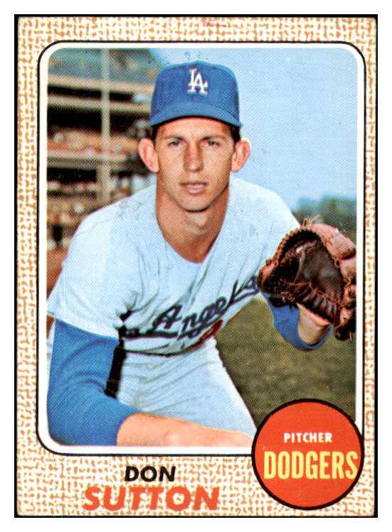 1968 Topps Baseball #103 Don Sutton Dodgers EX 422905