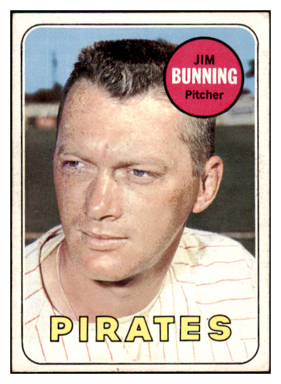 1969 Topps Baseball #175 Jim Bunning Pirates EX 422927