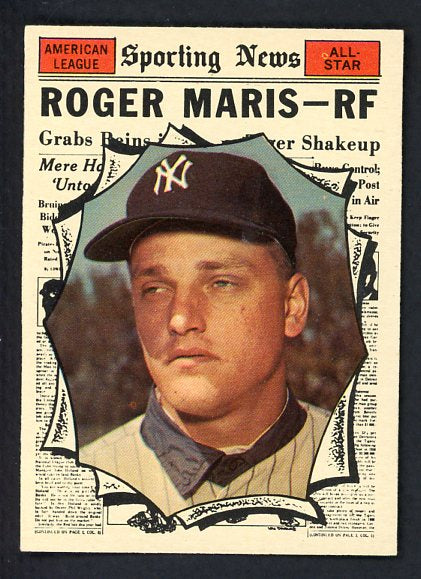 1961 Topps Baseball #576 Roger Maris A.S. Yankees NR-MT 423107