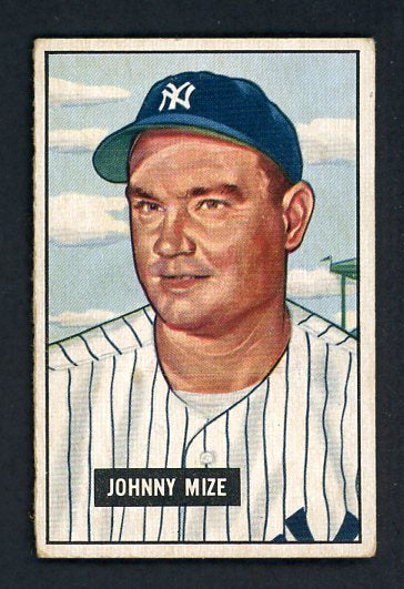 1951 Bowman Baseball #050 Johnny Mize Yankees EX 423314