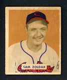 1949 Bowman Baseball #078 Sam Zoldak Indians EX Name Front 423335