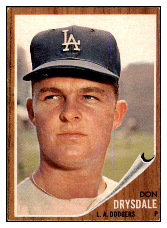 1962 Topps Baseball #340 Don Drysdale Dodgers EX+/EX-MT 423432