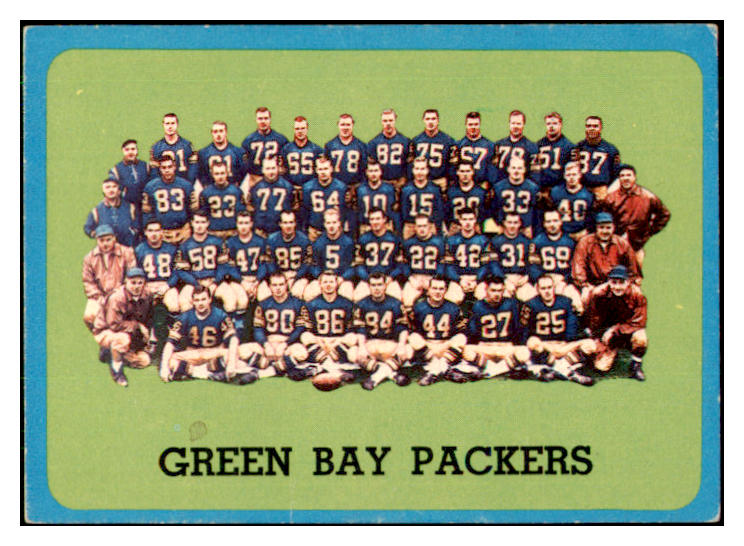 1963 Topps Football #097 Green Bay Packers Team VG-EX 423445