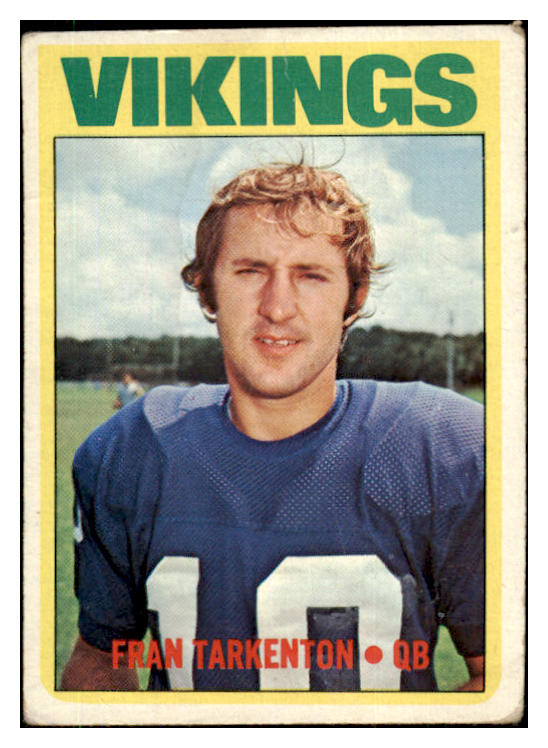 1972 Topps Football #225 Fran Tarkenton Vikings VG-EX 423467