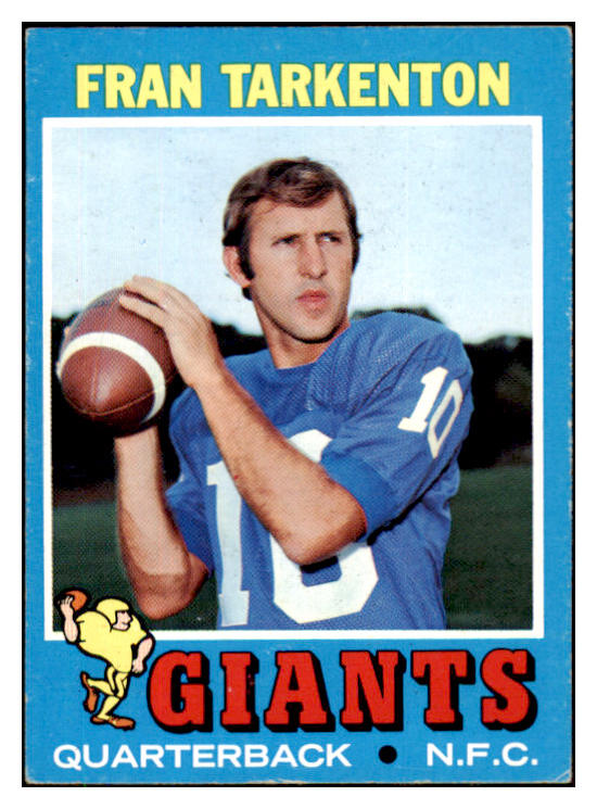 1971 Topps Football #120 Fran Tarkenton Giants EX 423477