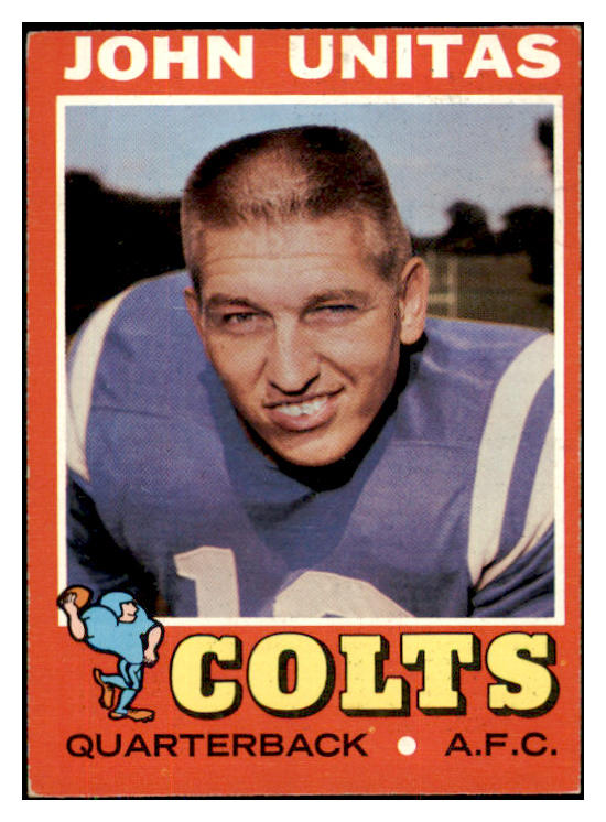 1971 Topps Football #001 John Unitas Colts EX 423478