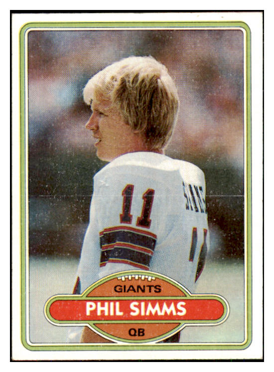 1980 Topps Football #225 Phil Simms Giants EX 423523