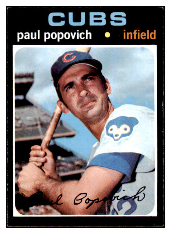 1971 Topps Baseball #726 Paul Popovich Cubs EX-MT 423798