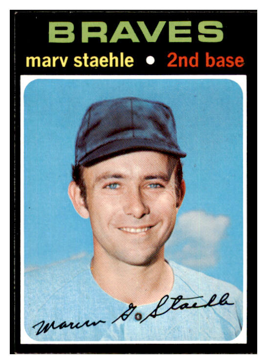 1971 Topps Baseball #663 Marv Staehle Braves EX-MT 423862