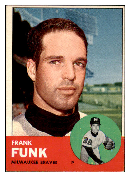 1963 Topps Baseball #476 Frank Funk Braves EX-MT 423918