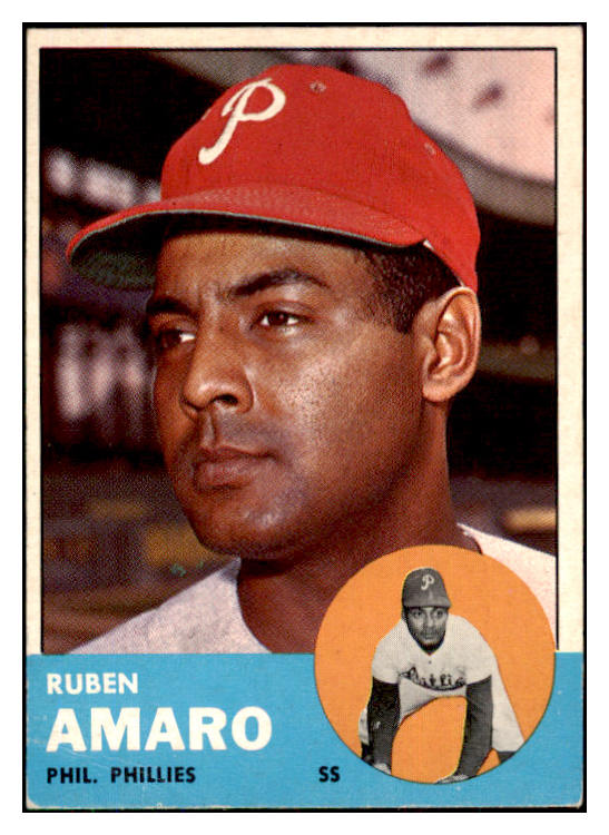 1963 Topps Baseball #455 Ruben Amaro Phillies VG-EX 423926
