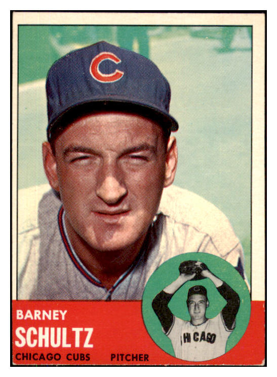 1963 Topps Baseball #452 Barney Schultz Cubs EX 423928