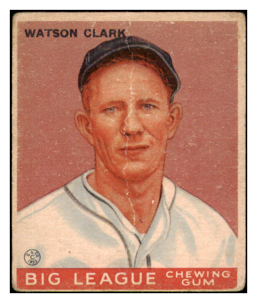 1933 Goudey #017 Watson Clark Dodgers Good 424947