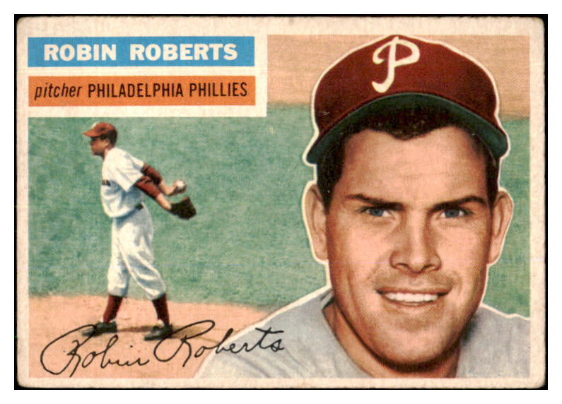 1956 Topps Baseball #180 Robin Roberts Phillies VG-EX Gray 425200