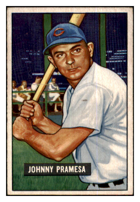 1951 Bowman Baseball #324 Johnny Pramesa Reds EX 425236