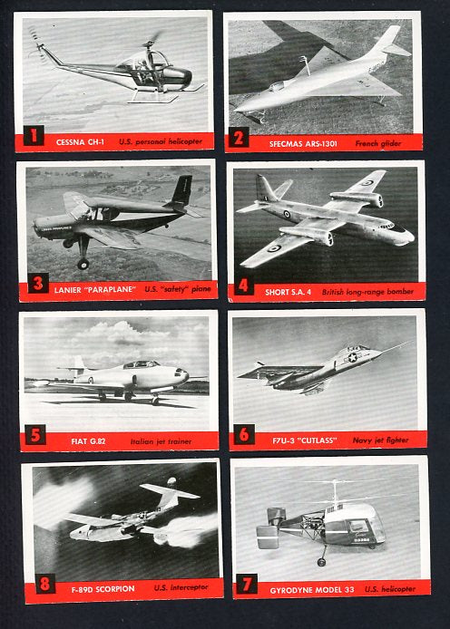 1956 Topps Jets Complete Set NR-MT 425656