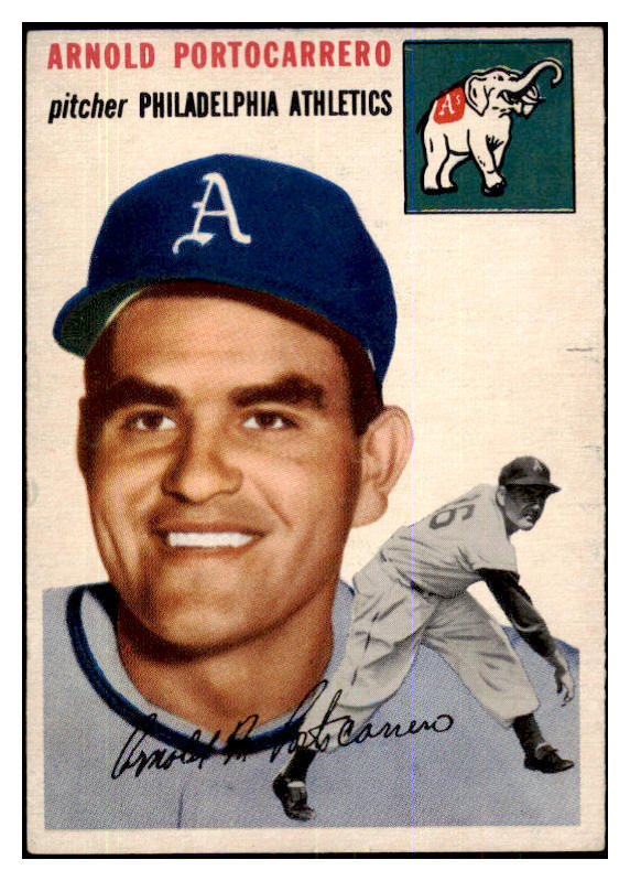 1954 Topps Baseball #214 Arnie Portocarrero A's EX-MT 425714