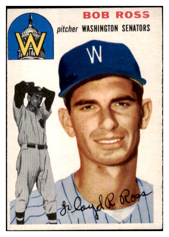 1954 Topps Baseball #189 Bob Ross Senators EX-MT 425736