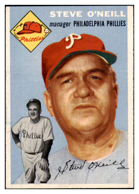 1954 Topps Baseball #127 Steve O'Neill Phillies NR-MT 425788