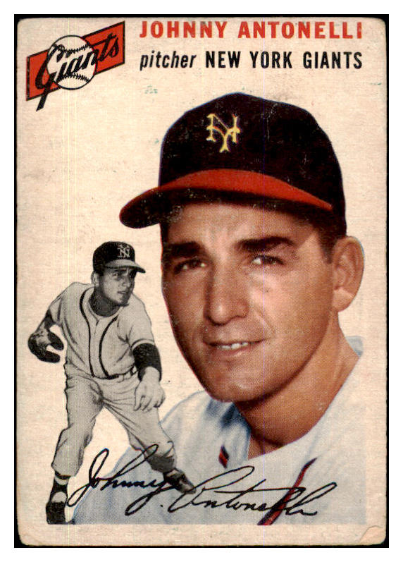 1954 Topps Baseball #119 Johnny Antonelli Giants VG 425795