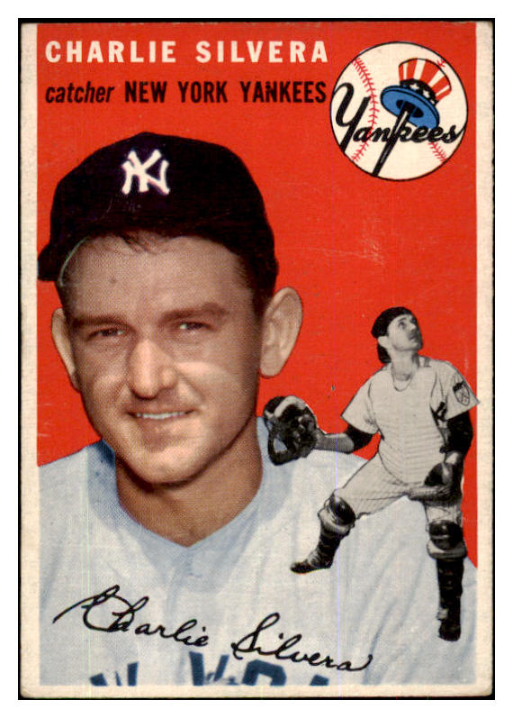 1954 Topps Baseball #096 Charlie Silvera Yankees EX 425818