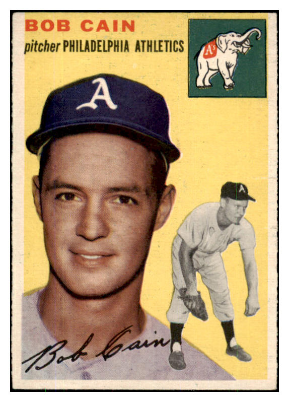 1954 Topps Baseball #061 Bob Cain A's EX-MT 425864