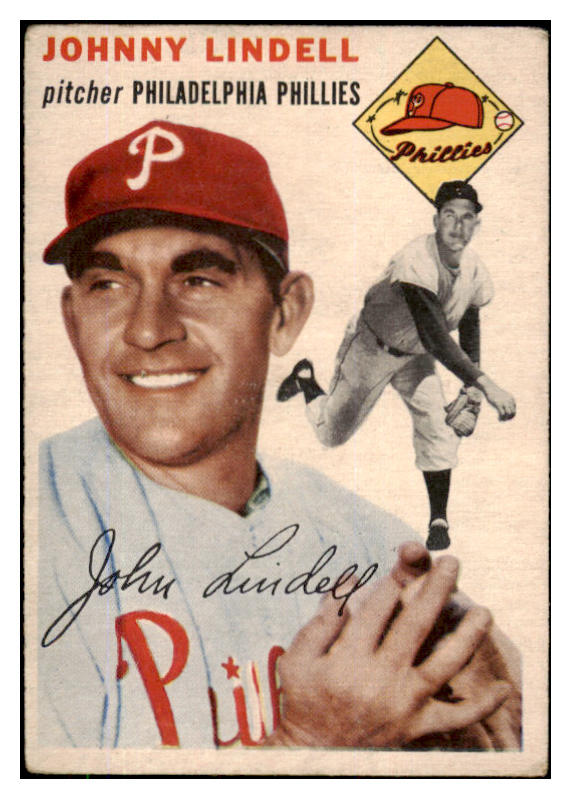 1954 Topps Baseball #051 Johnny Lindell Phillies VG-EX 425872