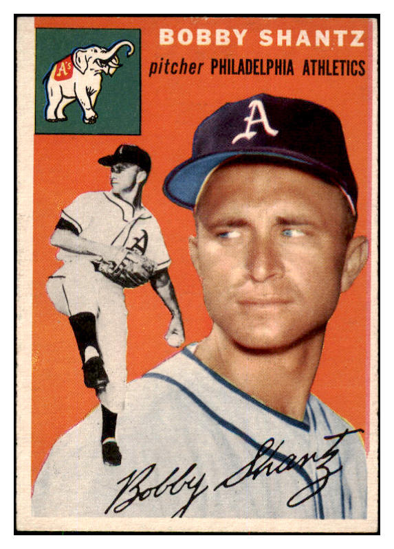 1954 Topps Baseball #021 Bobby Shantz A's EX-MT 425890