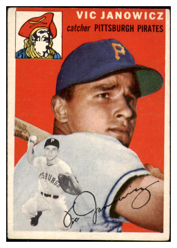 1954 Topps Baseball #016 Vic Janowicz Pirates EX 425894