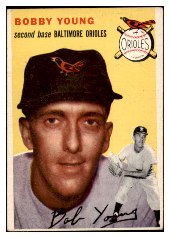 1954 Topps Baseball #008 Bobby Young Orioles EX 425899