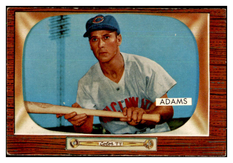 1955 Bowman Baseball #118 Bobby Adams Reds EX-MT 425979