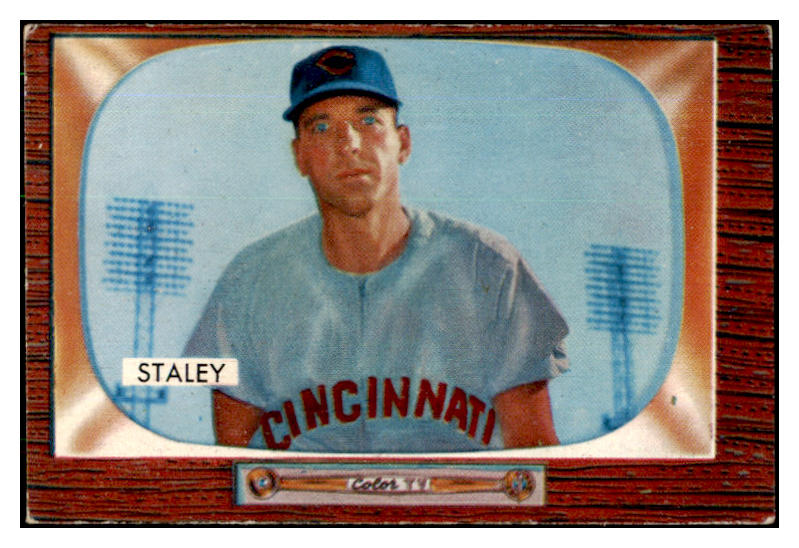 1955 Bowman Baseball #155 Jerry Staley Reds EX-MT 425994