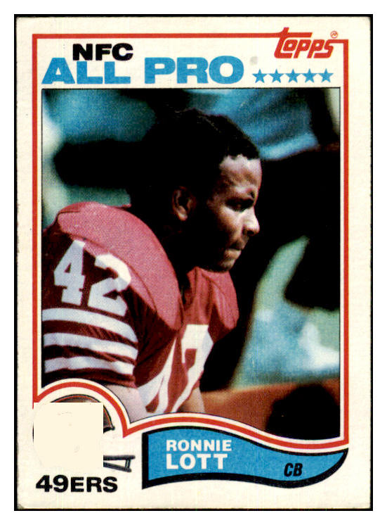 1982 Topps Football #486 Ronnie Lott 49ers EX 426106