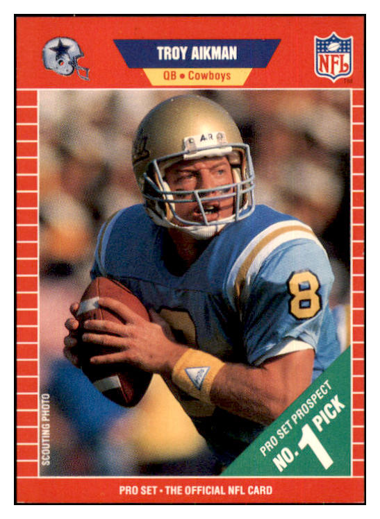 1989 Pro Set #490 Troy Aikman Cowboys NR-MT 426118