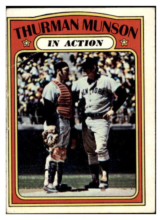 1972 Topps Baseball #442 Thurman Munson IA Yankees EX 426250