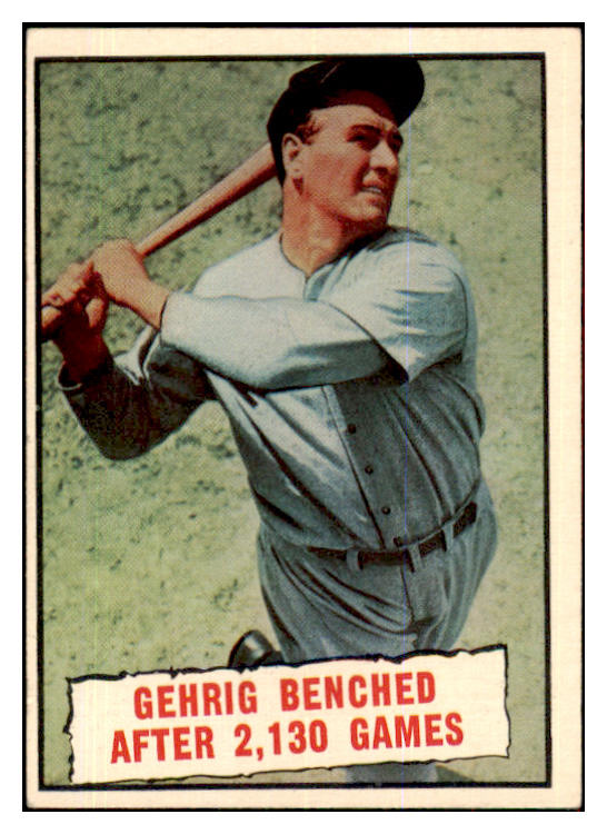 1961 Topps Baseball #405 Lou Gehrig Yankees EX+/EX-MT 426279