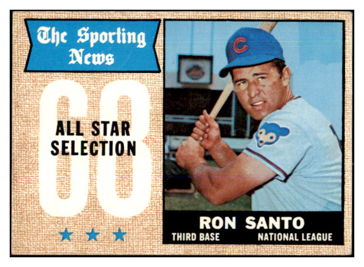 1968 Topps Baseball #366 Ron Santo A.S. Cubs EX 426291