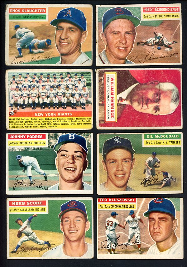 1956 Topps Baseball Set Lot 100 Diff Lower Grade Kluszewski Score 426475